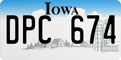 IA license plate DPC674