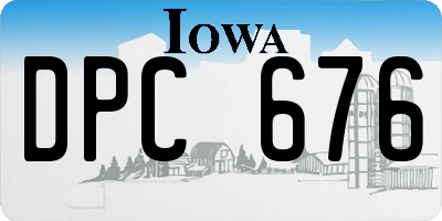 IA license plate DPC676