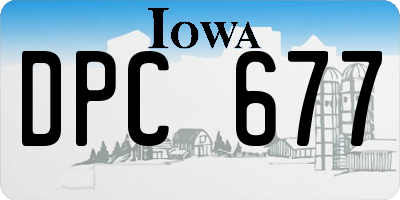 IA license plate DPC677