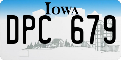IA license plate DPC679