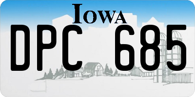 IA license plate DPC685
