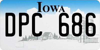 IA license plate DPC686