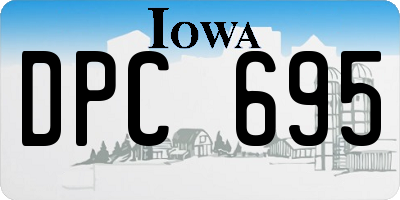 IA license plate DPC695