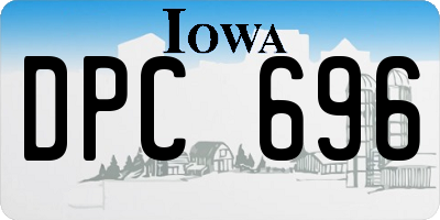 IA license plate DPC696