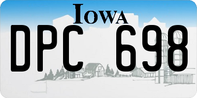 IA license plate DPC698