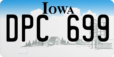 IA license plate DPC699