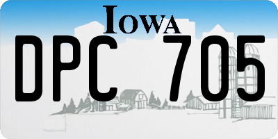 IA license plate DPC705