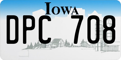 IA license plate DPC708