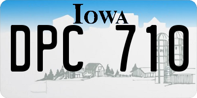 IA license plate DPC710