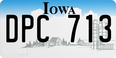IA license plate DPC713