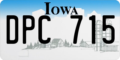 IA license plate DPC715