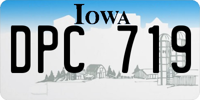 IA license plate DPC719