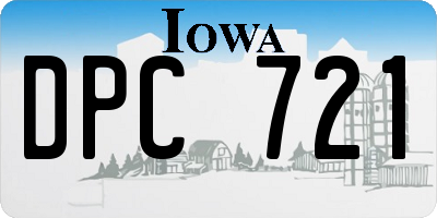 IA license plate DPC721