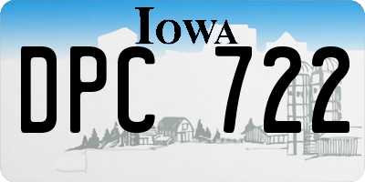 IA license plate DPC722