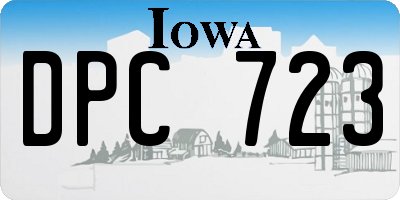 IA license plate DPC723