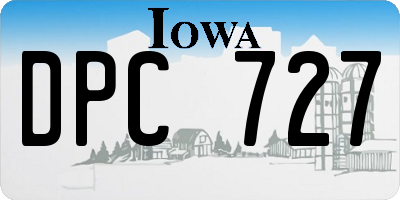 IA license plate DPC727