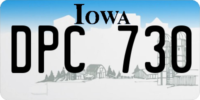 IA license plate DPC730