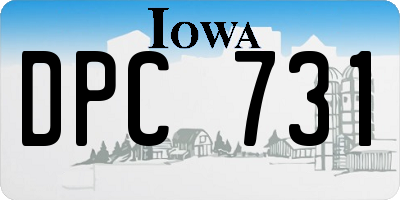 IA license plate DPC731