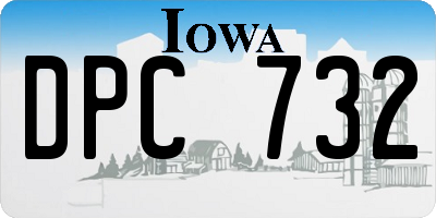 IA license plate DPC732