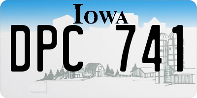 IA license plate DPC741