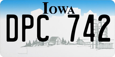 IA license plate DPC742