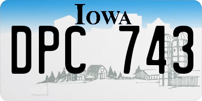 IA license plate DPC743
