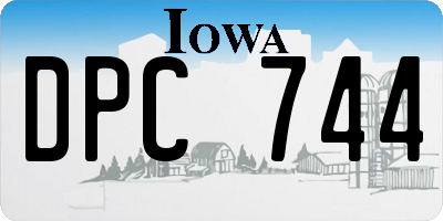 IA license plate DPC744