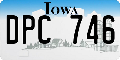 IA license plate DPC746