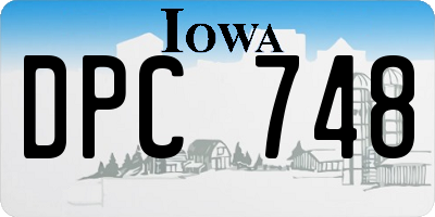 IA license plate DPC748