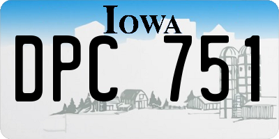 IA license plate DPC751
