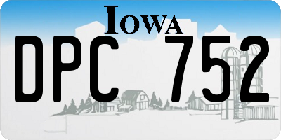 IA license plate DPC752