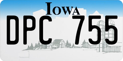 IA license plate DPC755