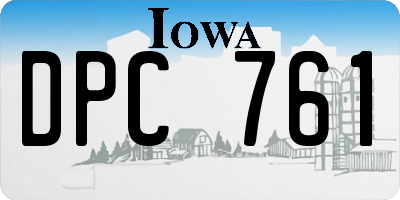 IA license plate DPC761