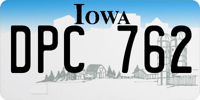 IA license plate DPC762
