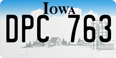 IA license plate DPC763