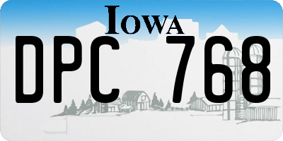 IA license plate DPC768