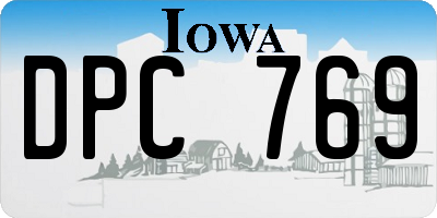 IA license plate DPC769