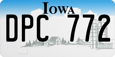 IA license plate DPC772