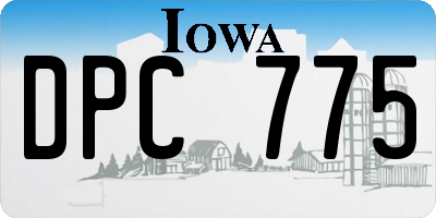 IA license plate DPC775