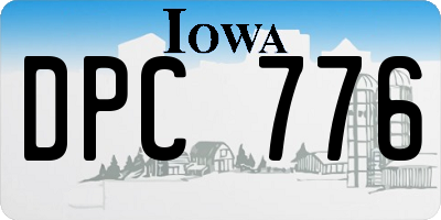 IA license plate DPC776