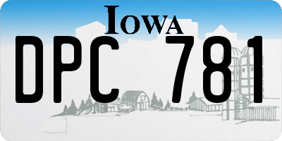IA license plate DPC781