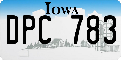 IA license plate DPC783
