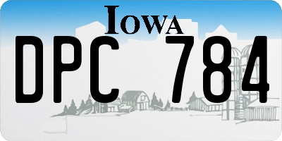 IA license plate DPC784