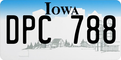 IA license plate DPC788