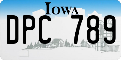 IA license plate DPC789