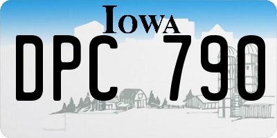 IA license plate DPC790