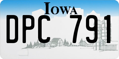 IA license plate DPC791