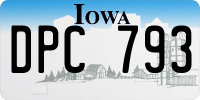 IA license plate DPC793