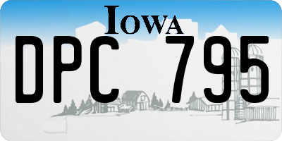 IA license plate DPC795