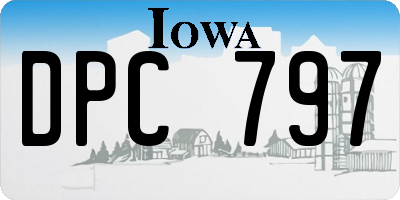 IA license plate DPC797
